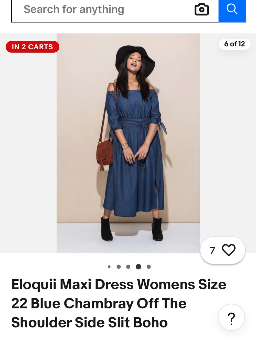 Eloquii Navy Tie-Waist Midi Dress with Square Neck